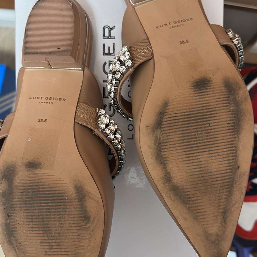 FINAL PRICE DROP! Kurt Geiger Princely Crystal Embellished Flat Mule - EUC! - Picture 3 of 4